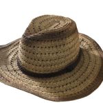 D&Y Straw Summer Gardening Boat Hat Braided Trim Brown/Tan Beach Boho Chic Straw Photo 6