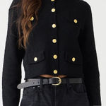 J.Crew Cropped lady jacket black in textured bouclé size small Photo 0