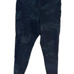 Danskin Women's Legging Athletic Tie Dye Black Gray Size L Large Pockets Photo 0