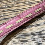 Brighton Straw & Pink Leather Vintage Purse adjustable strap crossbody B31 Photo 7