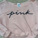 PINK - Victoria's Secret vs pink pink and black off the shoulder sweatshirt Photo 4