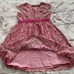 Allison Brittney floral pink beige Barbiecore high waist cotton dress, size M Photo 6