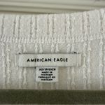 American Eagle Outfitters White Ribbed Pointelle Button-Detail Short Sleeve Top Photo 2