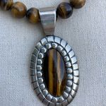 Carolyn Pollack Relios Sterling Silver Tiger’s Eye Pendant Beaded Necklace 23” Photo 2