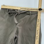 Nicole Miller Pants Womens Small Grey Taupe Tie Waist Ankle Stretch Career Photo 4