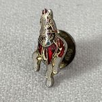 Vintage Enamel Pin Clydesdale Horse Novelty Pin Red Photo 0