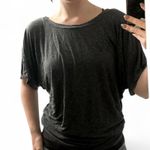 Grey draped fitted waist loose tee size small Gray Photo 5