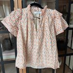 Hunter Bell  Tulip Millie top blouse tiered ruffle short sleeves cotton block Photo 8