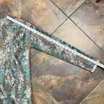 NWT Tru Luxe Jeans Floral Ruffle Trim Long Sleeve Top Medium Brown Photo 5