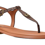 Michael Kors Women's Mallory Signature Logo T-Strap Sandal - Size 8 Photo 0
