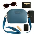 TwelveLittle Companion Crossbody Blue Vegan Leather Small Diaper Bag Purse GUC Photo 2