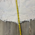 Almost Famous White Jean Shorts with Lace Trim Photo 5