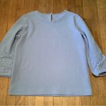 Karl Lagerfeld  Blue Boxy Blouse with Crew Neck‎ and Three Quarter Sleeves Photo 5