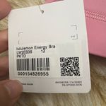 Lululemon Energy Bra Pink Size 12 NWT Medium Support Luxstream Fabric Photo 3