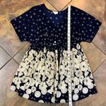 Siren Lily  Women’s Maternity Floral Sheer Blouse V-neck Elastic Waist Large Photo 8