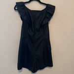 Free People Black Faux Leather Romper – XS Photo 1