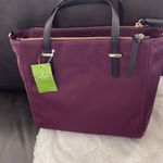 Kate Spade Wilson Road Deep Plum ALYSSE Nylon Bedazzled Crossbody Tote Bag 2 way Photo 4