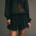 Free People New! One Party Carina Meadow Black Lace Mini Dress Bandeau , size M Photo 0