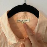 Alex Mill Pink Peach Button Down Long Sleeve Shirt 100% Cotton Women size Medium Orange Photo 1