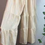 SheIn Breezaya High Waist Flare Leg Pants Cream Textured Pants, Size Large Photo 4