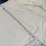 1901 Nordstrom Boat Neck Button Long Sleeve Top in White Large Photo 1