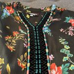 Johnny Was  Workshop velvet trim blouse. Size S Photo 3