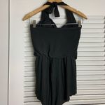Aqua Green SM 1950s black one piece ruffle swimsuit Photo 1