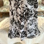 Lillie Rubin White Black Floral Strapless Beaded Evening Dress 12 Photo 13