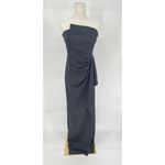 XScape  Women's Sz 8 Long Scuba Strapless Asymmetric Black Gown Dress Formal5723X Photo 4