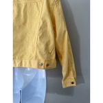 Topshop  MOTO Yellow Denim Jacket Size US 10 UK 14‎ Jean Button Up Photo 4