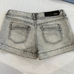Xiomi Collection Women size 26 grey gray Washed jean shorts stretch button White Photo 7
