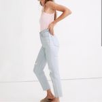 Madewell  The Mom Jean High Waist Ripped Distressed Raw Hem Jeans Size 27 Photo 1