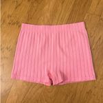 ZARA Brand New Pink Ribbed Lounge Shorts Women’s Size Large Photo 3