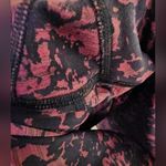 Lululemon  Heathered Burgundy Black Floral Cropped Leggings Size 6 Photo 3