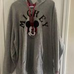 Disney Mickey Mouse gray pullover hoodie long sleeve, lined, New w/tags Photo 0