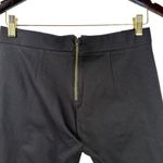 J.Crew  Leather Front Panel Ponte Pants Women's 4 Black Ankle Zip Pockets Photo 10