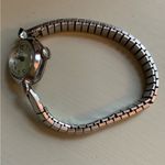 Timex Small Vintage Women’s  Silver Tone Stretch Band Watch with Cream Face Photo 4