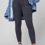 Spanx Women’s Large Tall 20311T Washed Black Stretch Twill Cargo Ankle Pant Photo 0