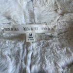 Womens Faux Suede Open Front Vest Size M Brown w/Sherpa Lining Raw Hem W/ Pocket Size M Photo 10