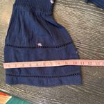 Free People  Counting Daisies Blue Embroidered Mini Dress Bell Sleeve SM NWT Photo 11