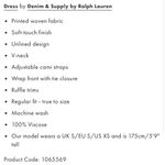 Ralph Lauren  Denim & Supply Y2K Spaghetti Strap Wrap Dress Blue Floral Size L Photo 8