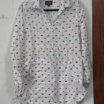 For Cynthia  Beachwear White Linen Fish Dress Coverup Large coastal Photo 0