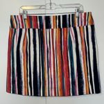 Hope & Harlow Skort Multi Color Brush Stroke Striped w Pockets Women’s 14 Blue Photo 3