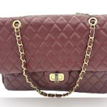 Badgley Mischka PLUM QUILTED HANDBAG SHOULDER BAG Photo 0