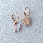 Lulus White butterfly mini hoop earrings Photo 1