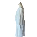 DKNY NWT   Plus Size Solid Knit Boat Neck Tulip Sleeve Sheath Dress White SZ-14W Photo 4