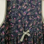 Erika & Co Vintage 90s Black Floral Corduroy Cotton Midi Cottagecore Dress Sz L Size L Photo 4