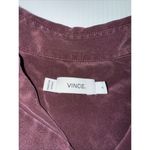 Vince  Silk Button Up‎ Dress Cabernet Knee Length Collard Long Sleeve Maroon 4 Photo 1