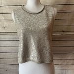 Free People Silver Metalic Crop Tank Top Photo 9