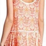 Free People  women's orange Creamsicle voile slip tunic dress damask in size XS Photo 1